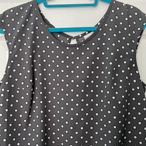 Merona Gray Print Sleeveless Shell Top - Large